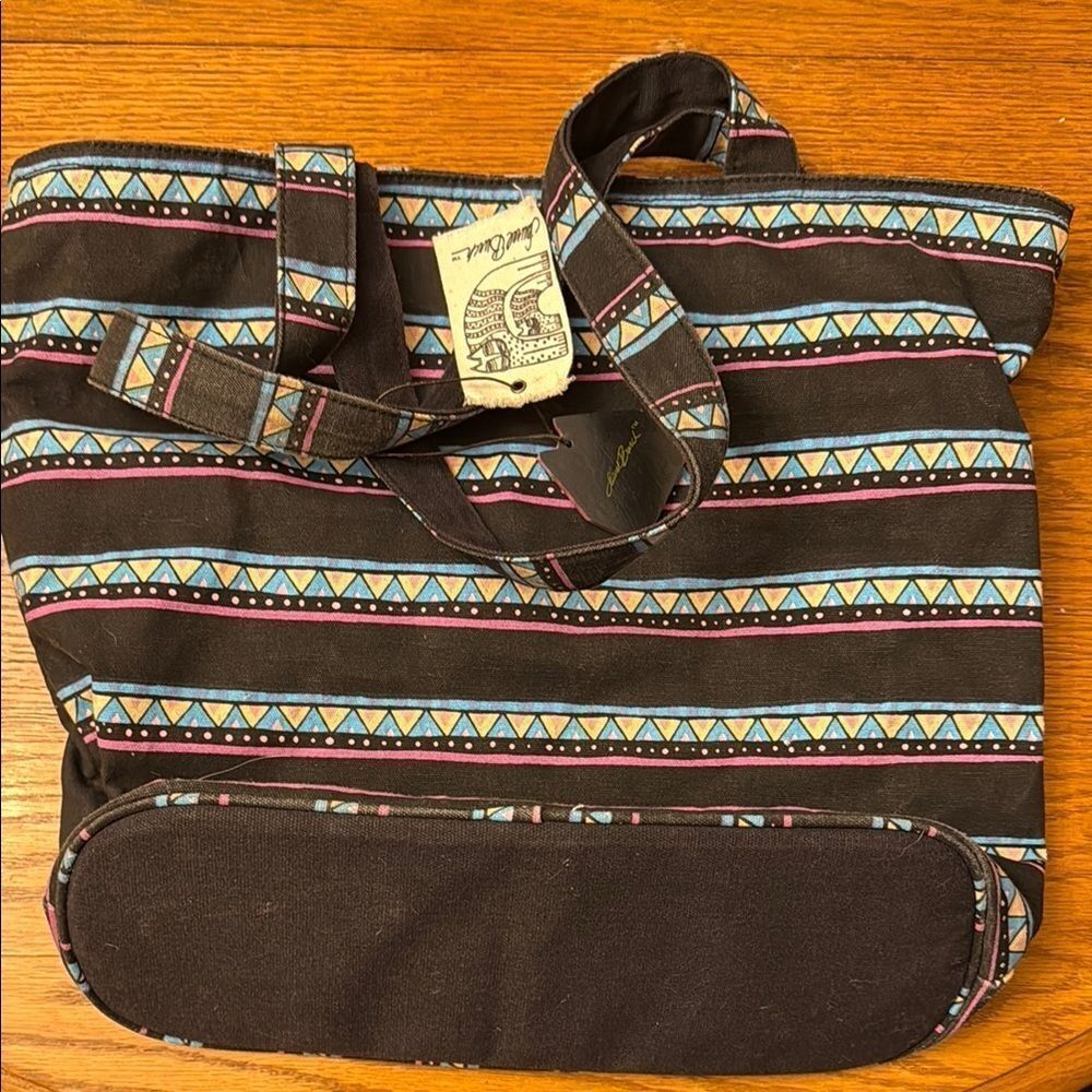 Laurel Burch Black and Orange Artistic Cat Tote - Picture 2 of 3
